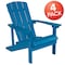 Flash Furniture Blue Poly Resin Adirondack Chair, PK 4 4-JJ-C14501-BLU-GG - alternate 4
